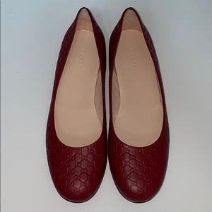 Gucci leather ballerina flats